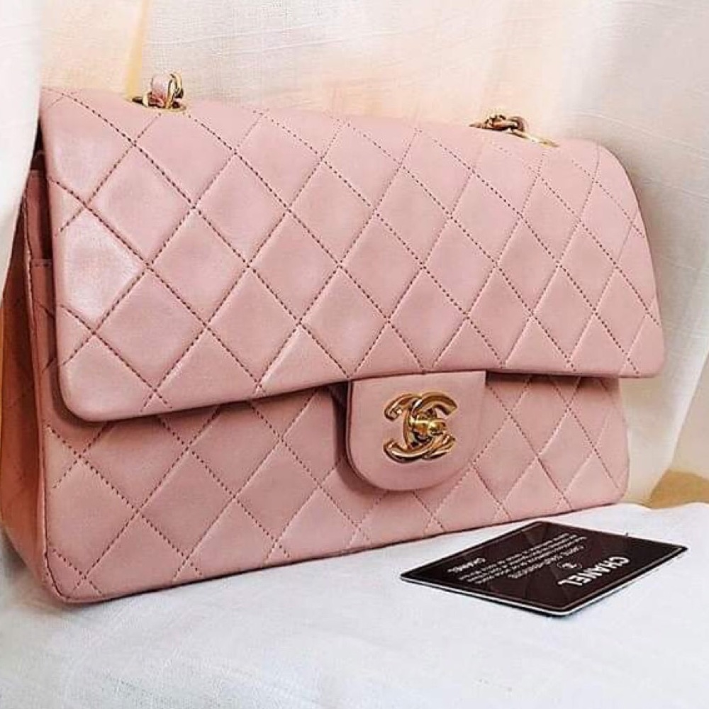 ❌SOLD❌ Vintage Chanel Medium M/L Classic Flap pink - Picture 1 of 14